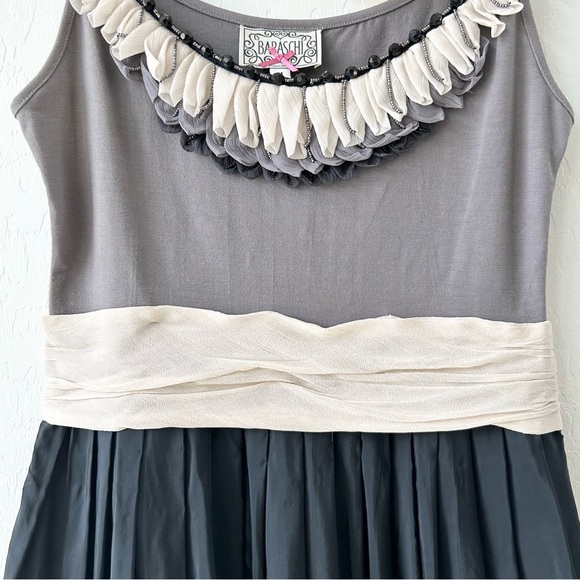 Baraschi Tulle Layered Dress Black, Gray, Blush, Size 4, Excellent Condition - Picture 6 of 11